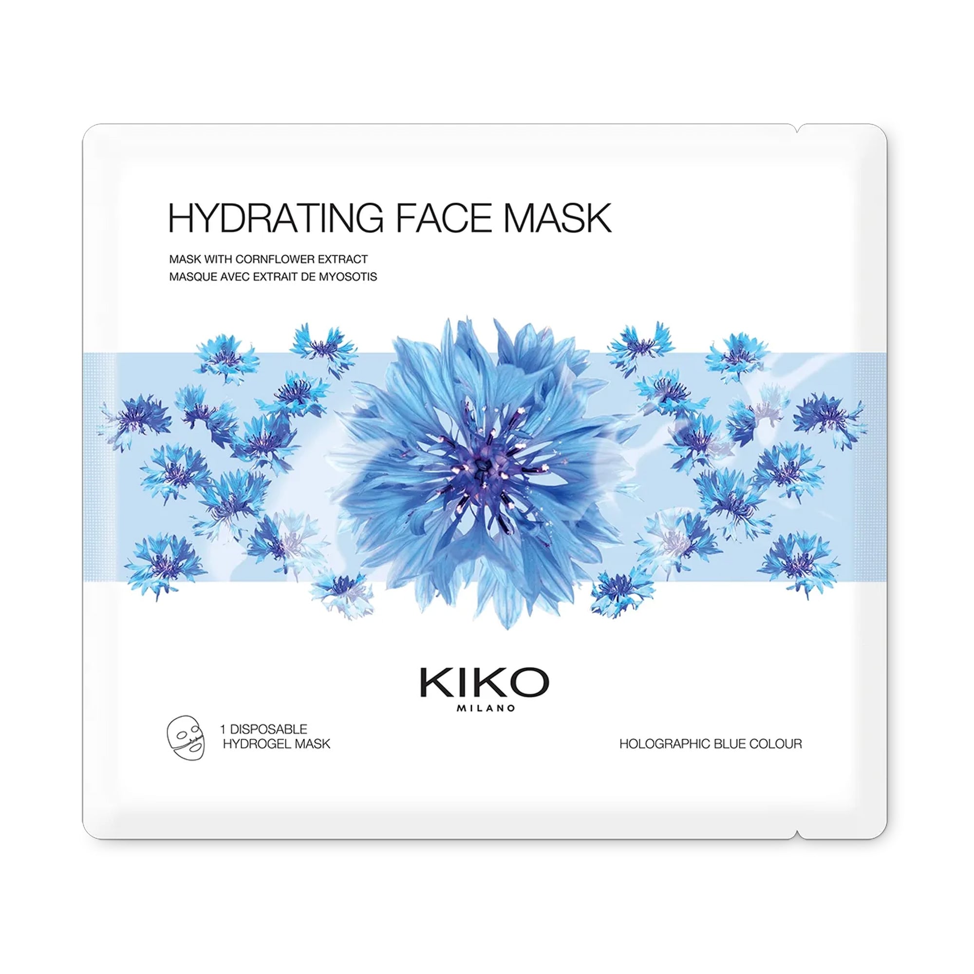 Зволожувальна гідрогелева маска для обличчя Kiko Milano Hydrating Face Mask з екстрактом волошки, 1 шт